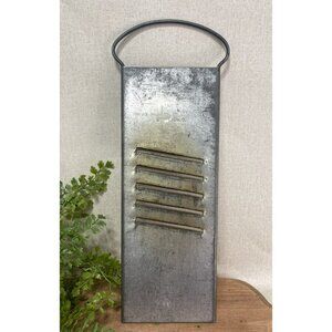 Antique Metal Cheese and Vegetable Grater and Slicer 10 In Farmhouse Decor